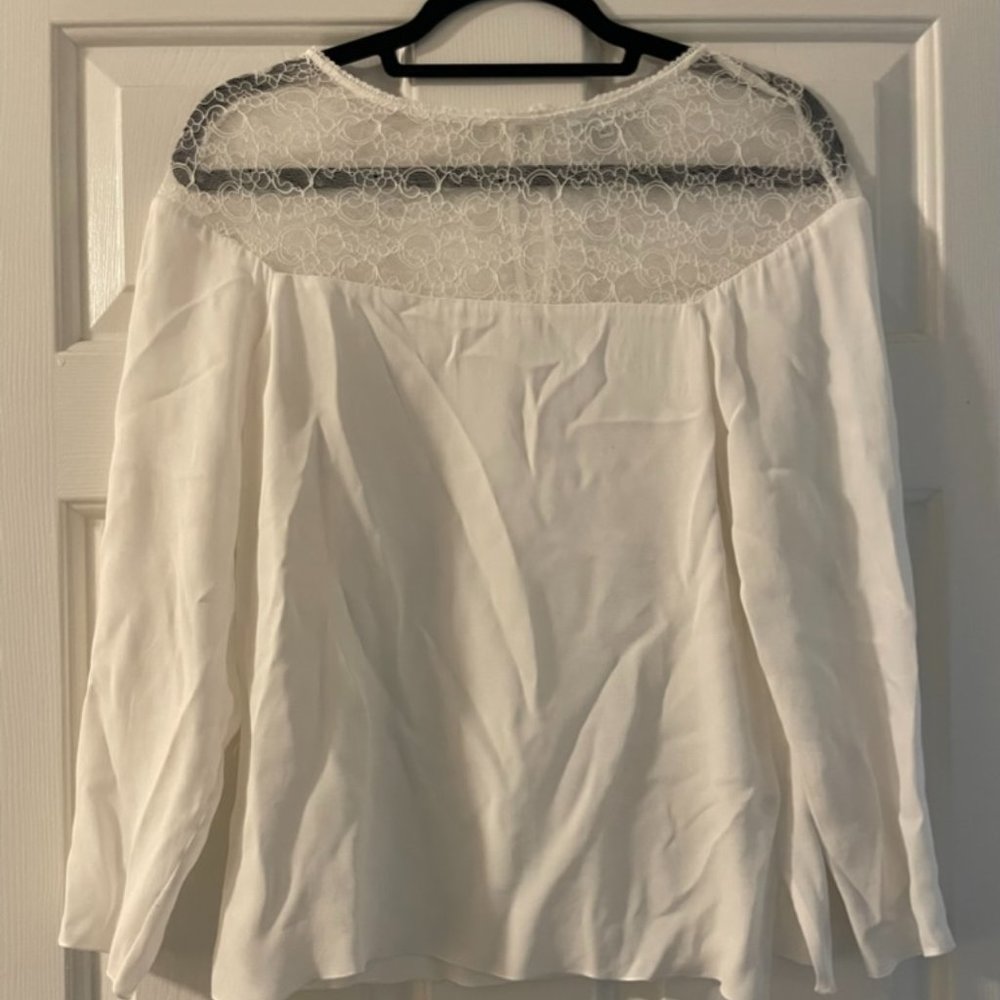 Reiss White with lace blouse